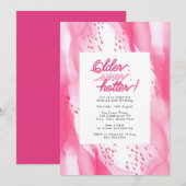 Heet Roze Ouder, Wijzer, Heter 30e Verjaardag Kaart (Voorkant / Achterkant)