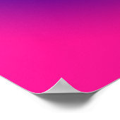 Heet roze paars donkerblauw en zwart verloop poster (Hoek)