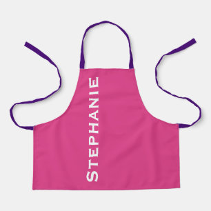 Heet Roze, Paarse bandjes, Jumbo naam, Schort