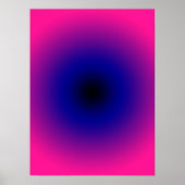 Heet Roze Paarse Donkerblauw en Zwart Verloop Poster (Voorkant)