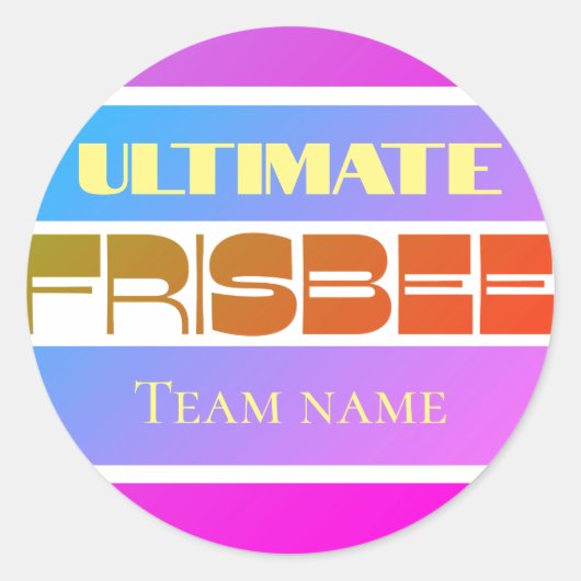 Heet roze paarse personaliseerbare frisbee ronde sticker (Voorkant)