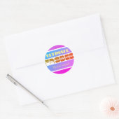 Heet roze paarse personaliseerbare frisbee ronde sticker (Envelop)