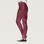 Heet roze & paarse zebraprint patroon leggings (Links)