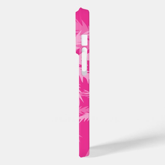 Heet Roze Palmboom Magenta Fuchsia Monogram Case-Mate iPhone Case (Achterkant / Links)