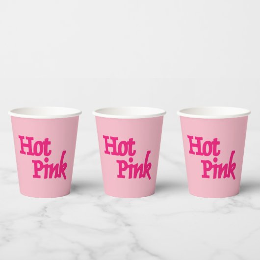 Heet Roze papieren bekers (Multi)