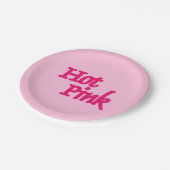 Heet Roze papieren borden Bordje (Gekanteld)