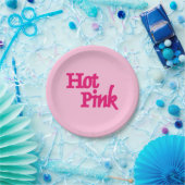 Heet Roze papieren borden Bordje (Feest)