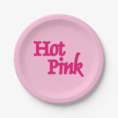 Heet Roze papieren borden Bordje (Voorkant)