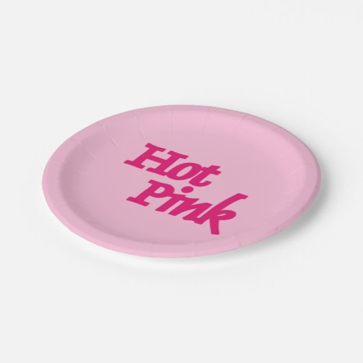 Heet Roze papieren borden Papieren Bordje (Gekanteld)
