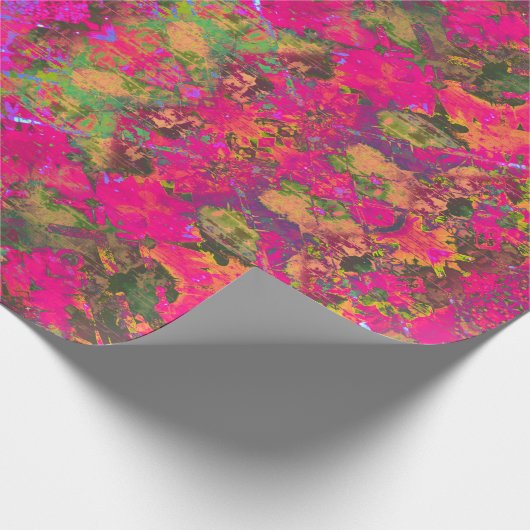 Heet Roze Partij Verpakkende Document Cadeaupapier (Hoek)