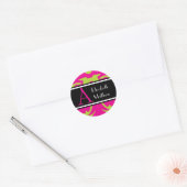 Heet Roze Pas Laatste en Voornaam Sticker aan (Envelop)