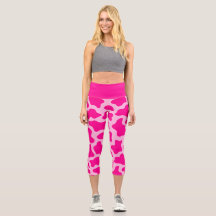 Heet roze pastel koe print