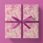Heet Roze & Pastel Roze Bright Wildflower Inpakpapier Vel<br><div class="desc">Geniet van deze prachtige schets van wilde bloemen in een helder en romantisch patroon.</div>
