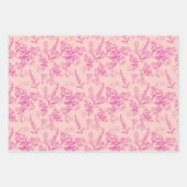 Heet Roze & Pastel Roze Bright Wildflower Inpakpapier Vel (Voorkant)