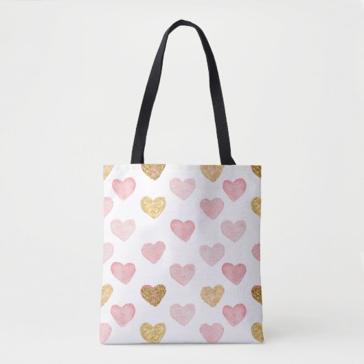 Heet roze patroon tote bag (Voorkant)