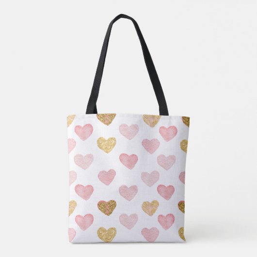 Heet roze patroon tote bag (Achterkant)