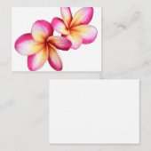Heet Roze Plumeria Blooms Flat Note Kaart Notitiekaartje (Voorkant / Achterkant)