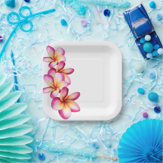 Heet Roze Plumeria Papier Bord (Feest)
