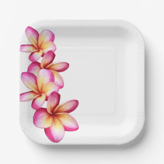 Heet Roze Plumeria Papier Bord (Voorkant)