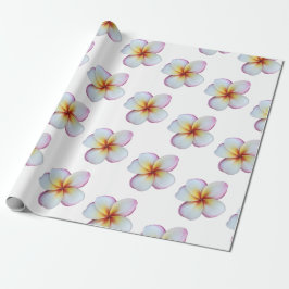 Heet Roze Plumeria Verpakkingsdocument Cadeaupapier