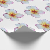 Heet Roze Plumeria Verpakkingsdocument Cadeaupapier (Hoek)