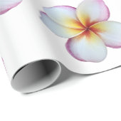 Heet Roze Plumeria Verpakkingsdocument Cadeaupapier (Rol Hoek)