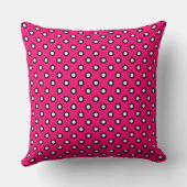 Heet Roze Polka Dot Outdoor Sierkussen (Achterkant)