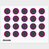 Heet Roze Pop Art Roller Derby Wheel Ronde Sticker (Vel)