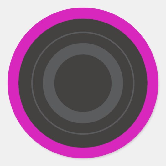 Heet Roze Pop Art Roller Derby Wheel Ronde Sticker (Voorkant)