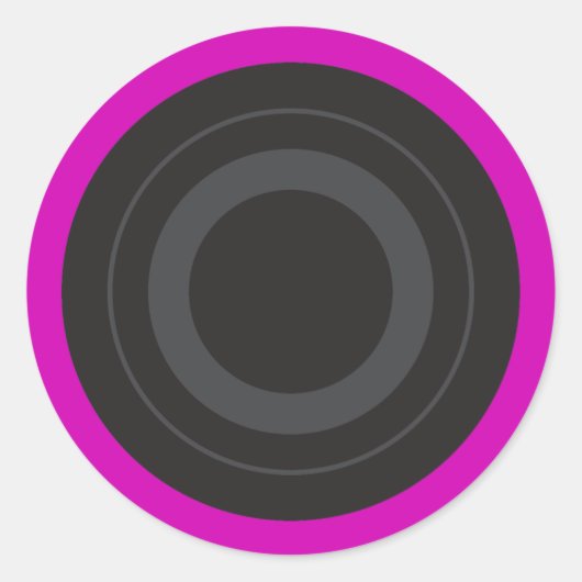 Heet Roze Pop Art Roller Derby Wheel Ronde Sticker (Voorkant)