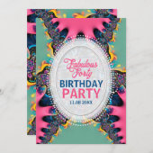 Heet roze prinses Fabulous veertig verjaardagsfees Kaart (Voorkant / Achterkant)