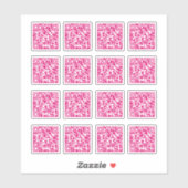 Heet Roze QR Code Laser gesneden Vinyl Sticker (Vel)