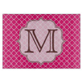 Heet Roze Quarterfoil Latti Glas Snijplank (Voorkant)