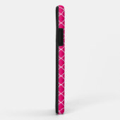 Heet Roze Quarterfoil Latti Monogram IPHONE 5 Hoes (Achterkant/rechts)