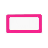 Heet roze rand blanco etiket (Voorkant)