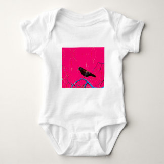 Heet Roze Raven Crow Zwart Vogel Romper
