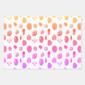 Heet Roze & Regenboog kristallen en Pareltjes Inpakpapier Vel (Voorkant 3)