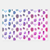 Heet Roze & Regenboog kristallen en Pareltjes Inpakpapier Vel (Voorkant 2)