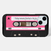Heet Roze Retro Cassettebandje Gepersonaliseerd Ho Case-Mate iPhone Case (Achterkant (horizontaal))