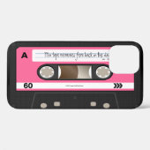 Heet Roze Retro Cassettebandje Gepersonaliseerd Ho Case-Mate iPhone Case (Achterkant (horizontaal))