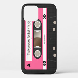 Heet Roze Retro Cassettebandje Gepersonaliseerd Ho Case-Mate iPhone Case