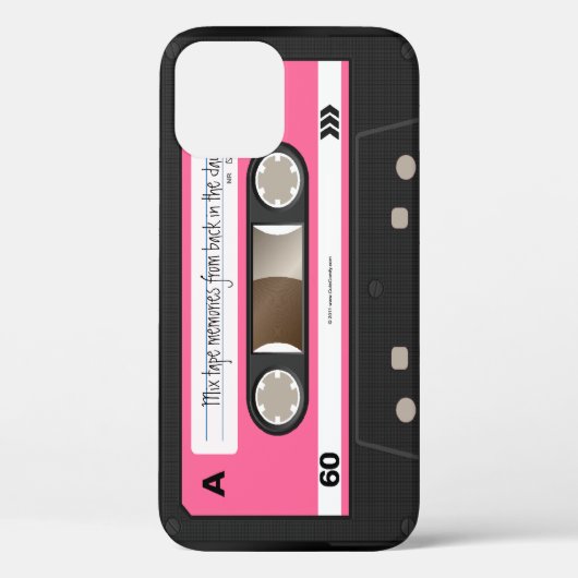 Heet Roze Retro Cassettebandje Gepersonaliseerd Ho Case-Mate iPhone Case (Achterkant)