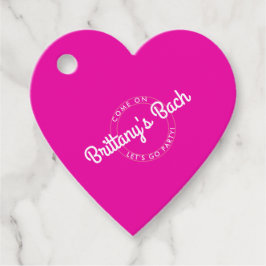 Heet Roze Retro Dolly Laten we naar het Feest gaan Bedankjes Labels