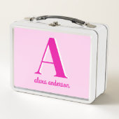 Heet Roze Retro Dolly Monogram (Voorkant)