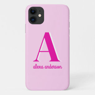 Heet Roze Retro Dolly Monogram Case-Mate iPhone Case