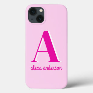 Heet Roze Retro Dolly Monogram Case-Mate iPhone Case