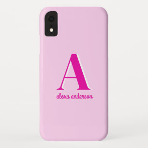 Heet Roze Retro Dolly Monogram Case-Mate iPhone Case
