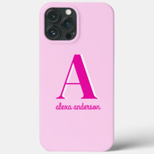 Heet Roze Retro Dolly Monogram Case-Mate iPhone Case