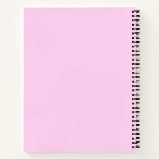 Heet Roze Retro Dolly Monogram Notitieboek (Achterkant)