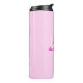 Heet Roze Retro Dolly Monogram Thermosbeker (Gedraaid links)